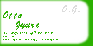 otto gyure business card